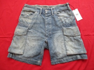 ★【半額以下】★RRL/INDIGO DENIM CARGO SHORTS/インディゴ　カーゴ　ショートパンツ/30インチ★