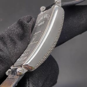 中古美品 保証書あり フランクミュラー FRANCKMULLER ロングアイランド 950QZD 純正ダイヤベゼル K18WG 金無垢 クォーツ レディース 腕時計の画像6
