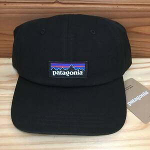 新品 patagonia パタゴニア P-6 ラベル トラッド キャップ ブラック cap hat 帽子 キャンプ アウトドア ベースボールキャップ