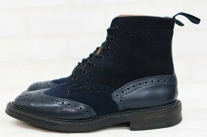 1S7917■トリッカーズ M2508 コンビレザー カントリーブーツ Tricker's