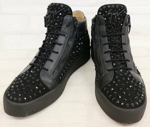 1S5242# Giuseppe Zanotti боковой Zip заклепки спортивные туфли Giuseppe Zanotti