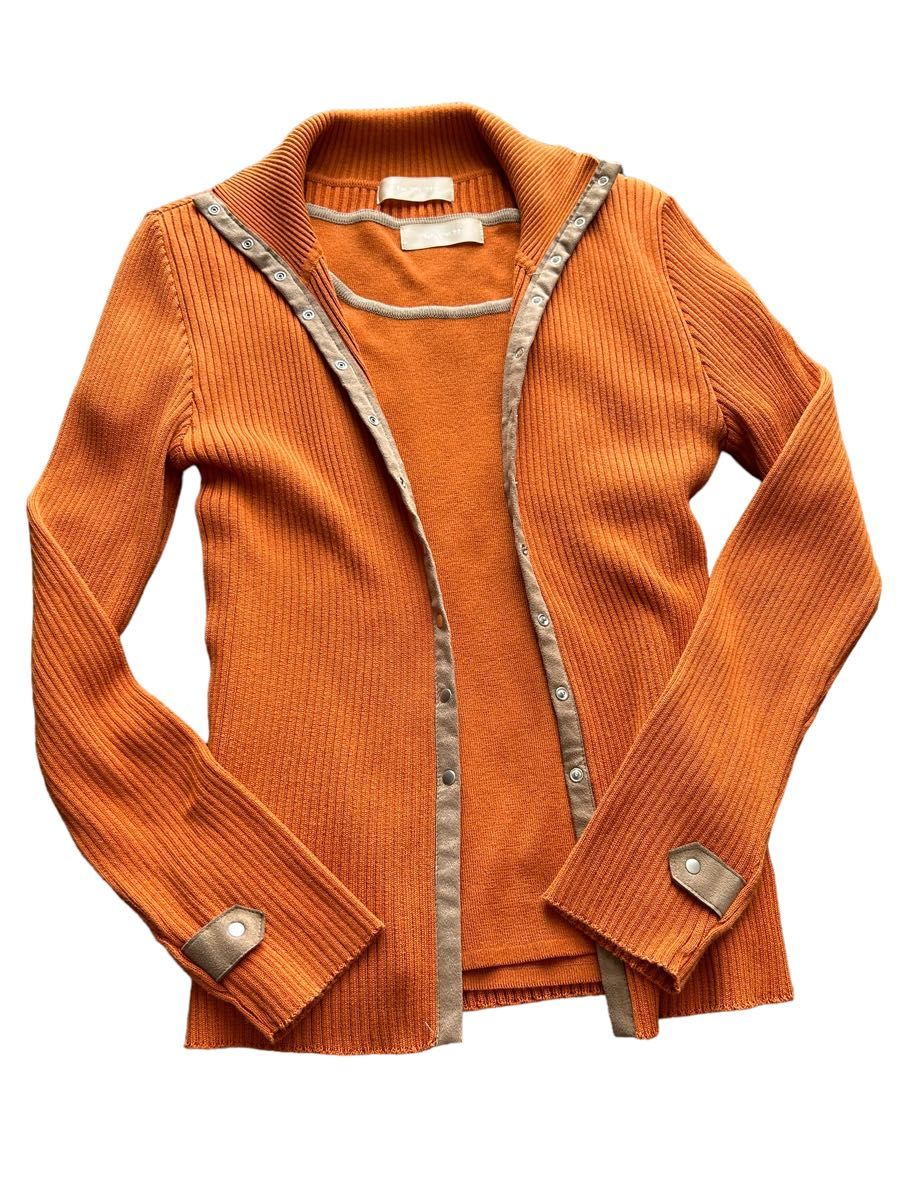 高級 HERMES エルメス カシミヤ100% Hロゴ ニット カーディガン&半袖