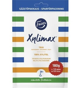 Fazer Xylimax ファッツェル キシリマックス トリオ キシリトール チューインガム 15 袋 x 130gセット フィンランドのチューインガムです