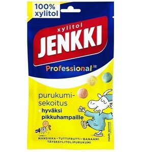 Cloetta Jenkki クロエッタ イェンキ プロ ストロベリー＆バナナ味 キシリトール ガム 4袋×75g フィンランドのお菓子です