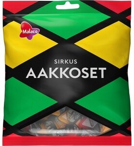 Malaco Aakkoset Sirkus マラコ アーコセット サーカス フルーツ＆サルミアッキ グミ 1袋×315g 北欧のお菓子です