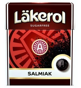 Cloetta Lakerol クロエッタ ラケロール サルミアッキ味 24箱×25g スゥエーデンのハードグミです