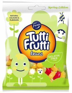 Fazer Tutti Fruttiトゥッティフルッティ グミ ビーンズ イチゴ　ラズベリー 洋ナシ味 130ｇ* 2袋 フィンランドのお菓子です