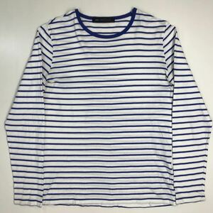 SHIPS シップス　長袖Tシャツ　ボーダー柄　麻混　レディース　Mサイズ　39-22a