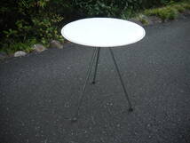 【3SEP05 H】丸テーブル 天板 合皮張り 白/ホワイト ※脚取り外し可能_画像8