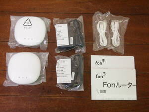 新古品☆ＦＯＮ☆Ｗｉ－Ｆｉ☆ルーター☆ＡＣアダプター付☆２ＳＥＴ☆３０９Ｓ４－Ｅ１３０６９☆