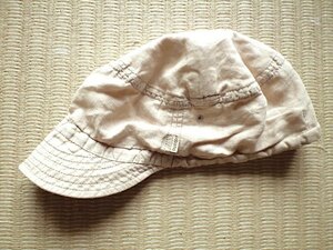  prompt decision phatee cobano HALF CAP half cap linen. like is light soft material SEUSS light beige black hat hat 