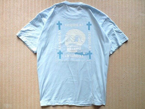 即決 髭 HiGE バンド Tシャツ テキーラ ドクロ 骸骨 XLサイズ サックスブルー 2023 夏フェス