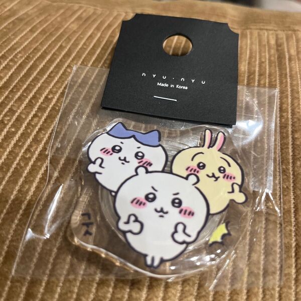 nyunyu ちいかわ 韓国 限定 ハチワレ スマホグリップ グリップトック キャラクター スマホリング