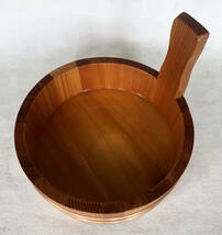 木製 片手桶 銅タガ 6寸 18㎝ 盛器 木曽製 うどん・ソーメン桶に_画像2