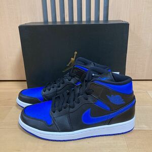 新品/未使用 NIKE AIR JORDAN 1 MID 26.5ｃｍ ナイキ エア ジョーダン 1 ミッド ブラック/ハイパーロイヤル