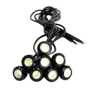 スポットライト LED イーグルアイ アイスブルー 8個セット 12V 高輝度 超小型 デイライト 18mm 防水仕様 フラッシュ ボルト 牛目