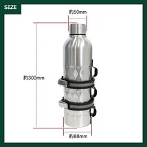 エマージェンシータンク 予備タンク 外付け ガソリンタンク ロングツーリング チョッパー 1.5L フレーム固定 ウロコ フューエル_画像3