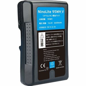  single goods NinoLite 95WH_V V mount interchangeable battery 6600mAh 95Wh Sony Sony BP-GL95B IDX DUO Anton Bauer V mount etc. correspondence 