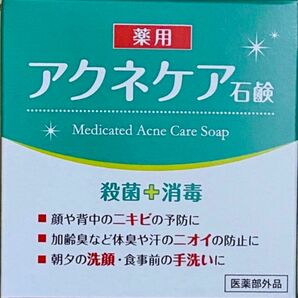 薬用 アクネケア 石けん 80g×1個【殺菌&消毒】ニキビ・ニオイ防止