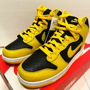 【1万円スタート】新品 NIKE DUNK HI SP ナイキ ダンクハイ 28cm BLACK VARSITY MAIZE アイオワ IOWA イエロー YELLOW ブラック 黒 黄 白