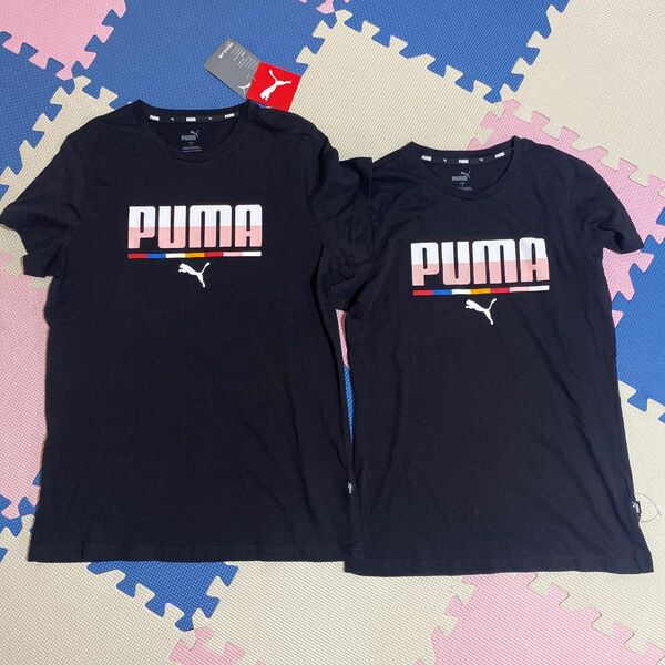 新品　未使用　半袖Tシャツ PUMA プーマ プーマ　Tシャツ ペア　2点セット　黒