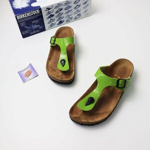 ビルケンシュトック BIRKENSTOCK Gizeh ギゼ トングサンダル 24.5cm/ネオングリーン シューズ レザー ナロー【2400013520591】