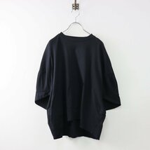 美品 ツチエ TUTIE コットン デザイン袖カットソー/ブラック トップス【2400013542272】_画像2