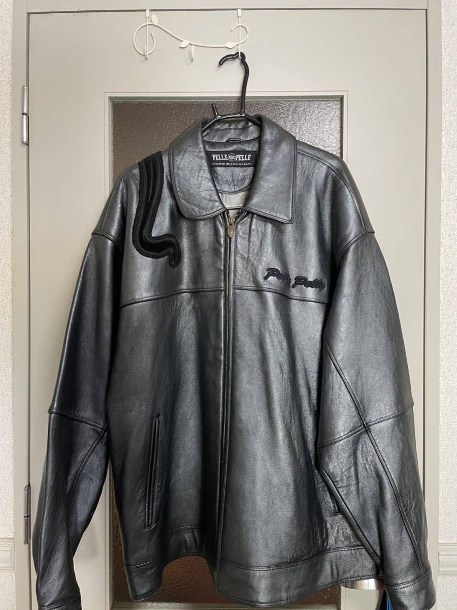 希少 ビッグサイズ pelle pelle ペレペレ スタジャン 中綿 3XL 黒