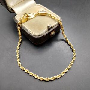 AVON simple chain Gold tone Vintage bracele bangle Showa Retro accessory jewelry import 9S-A