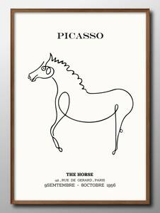 Art hand Auction 13956 ■ Free shipping!! Art poster painting A3 size Pablo Picasso Horse illustration Nordic matte paper, Housing, interior, others