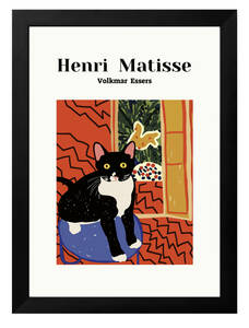 Art hand Auction 13949 ■ livraison gratuite!! affiche d'art peinture A3 taille Henri Matisse chat chat Hachiware Illustration papier mat scandinave, résidence, intérieur, autres