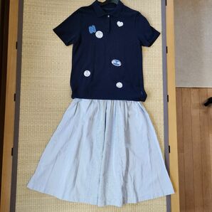 マドモアゼル　non・no　ポロシャツ&スカート　Lサイズ