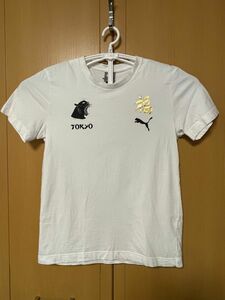 プーマ PUMA 半袖 Tシャツ メンズ Mサイズ 福 TOKYO ホワイト プリントTシャツ 