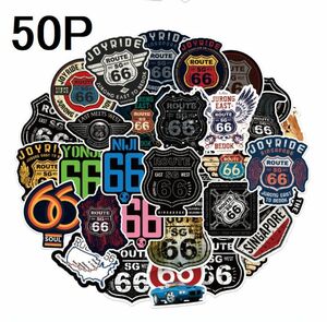 【新品・即決】ルート66 モーターサイクル バイク ステッカー いろいろ 合計 50枚 ROUTE 66