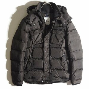 C0563z5　■MONCLER モンクレール■　LISBONNE GIUBBOTTO リスボン ダウンジャケット カーキ 1/M 白タグ フーデッド メンズ 秋冬