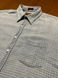 90s CLEVE クレーブ 半袖シャツ USA製 チェック柄 Lサイズ サーフシャツ
