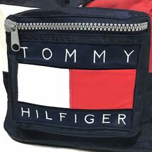 【90s】TOMMY HILFIGER トミーヒルフィガー ヴィンテージ リュックサック 40×35×15㎝ ネイビー ビッグフラッグ レジャー 男女兼用 正規_画像4