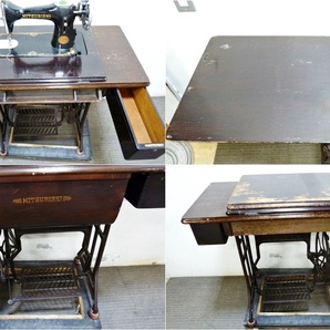 【 引取り歓迎 】三菱 足踏み ミシン HA1型 SEWING MACHINE 昭和レトロ アンティーク 空間演出 部屋飾り レトロ 古物の画像6