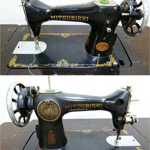 【 引取り歓迎 】三菱 足踏み ミシン HA1型 SEWING MACHINE 昭和レトロ アンティーク 空間演出 部屋飾り レトロ 古物の画像2