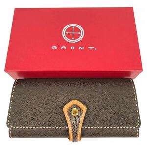 定価6.1万円↑ 未使用品【グラント】本物 GRANT 長財布 ブラウン 小銭入れ有り 黒桟革 本革 レザー メンズ レディース 日本製 送料520円 5