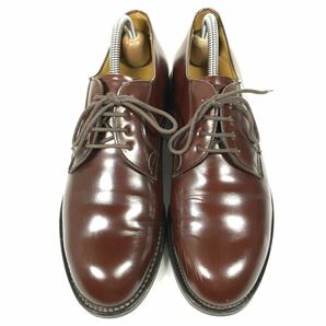 【リーガル】本物 REGAL 靴 24.5cm 赤茶 プレーントゥ ビジネスシューズ 外羽根式 本革 レザー 男性用 メンズ 24 1/2 EEの画像2