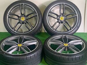 【美品 鍛造品！】フェラーリ 488 GTB 純正 20in 9J+44.7 11J+38.5 PCD114.3 ピレリ P ZERO 245/35 R20 305/30 R20 スパイダー 458 F8