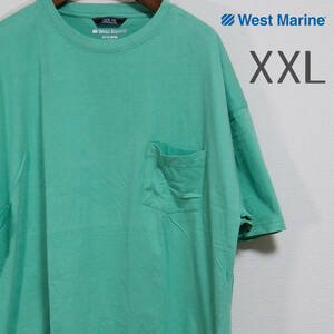 West Marine ウエストマリン ビッグサイズ ポケットTシャツ XXL エメラルド ポケT