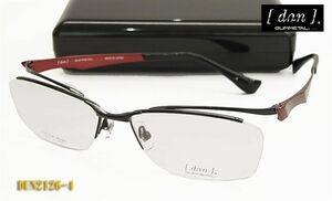 DUN ドゥアン メガネ フレーム DUN2126-4 ブラック 眼鏡 日本製 鯖江 ゴムメタル チタン