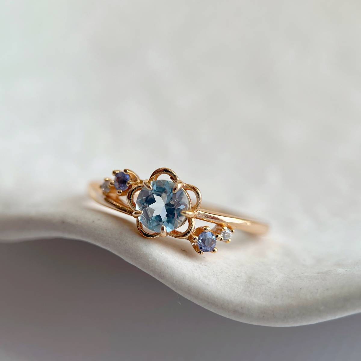 新発売の レア その他 ブルートパーズ/ダイヤ 13号 レディース 14KT