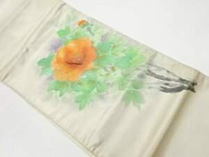 Art hand Auction ys5940721; Hand-painted floral pattern obi by an artist [recycled] [wearable], band, Obi, Ready-made