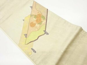 ys6617292; 金彩菊に古典柄模様刺繍袋帯【リサイクル】【着】