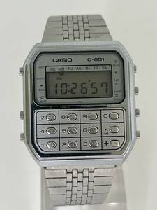 【M12】CASIO カシオ C-801 カリキュレーター クォーツ デジタル 動作品 訳アリ品 ジャンク品扱い