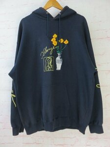 X-LARGE エクストララージ フーディ パーカー プルオーバー 長袖 刺繍 101221012020 ネイビー XL 991733615＃2