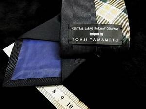 ♪:.*:0474【美品】JR東海モデル！激レア！ヨウジ ヤマモト 山本 耀司 ネクタイ Central Japan Railway Company × YOHJI YAMAMOTO